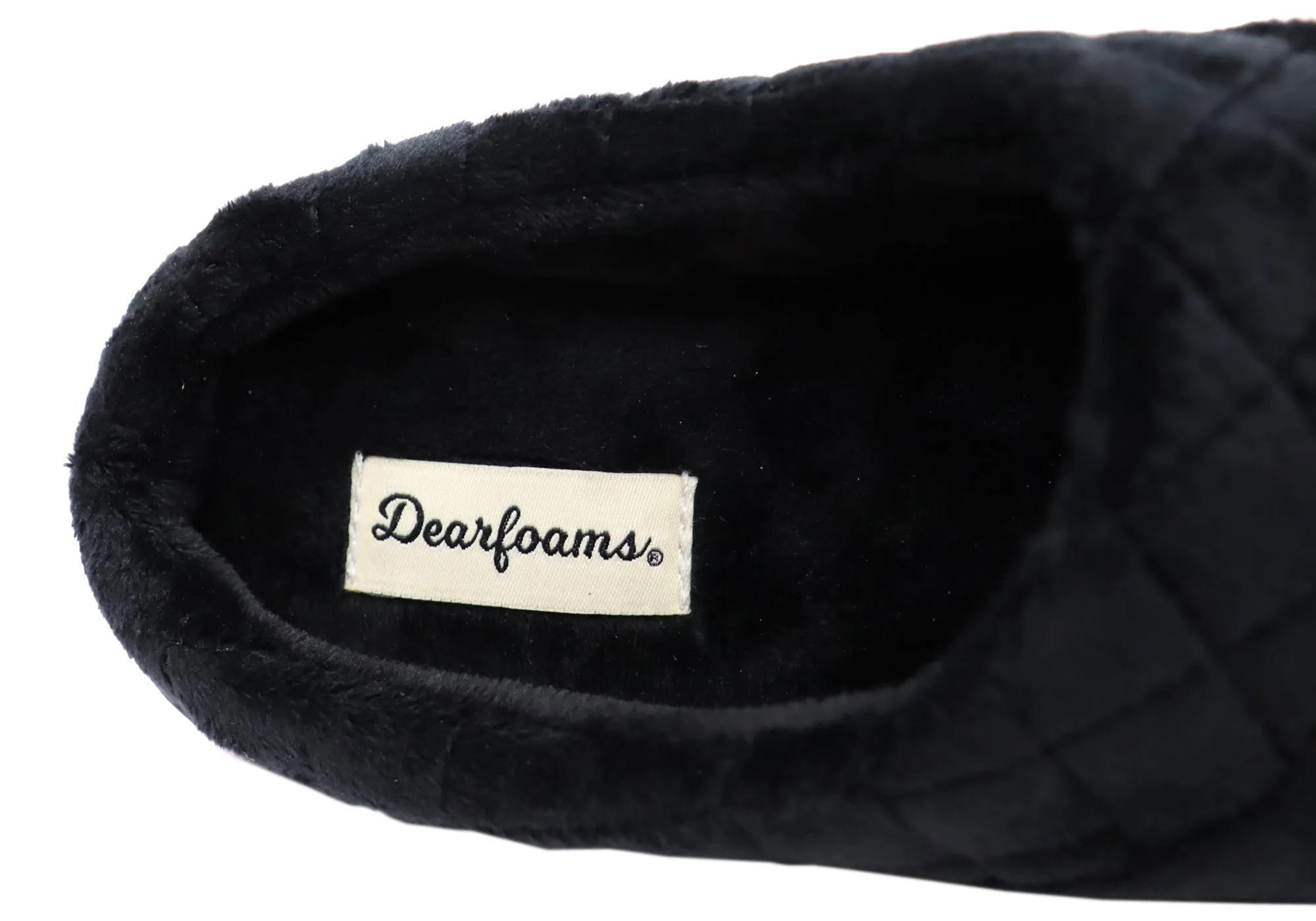 Dearfoams Womens Darcy Microfiber Velour Clog Wide Width Slippers