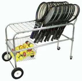 Deluxe Wheeled Racquet Cart