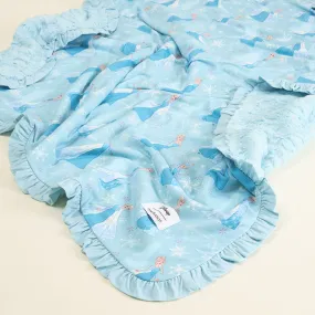 Disney Frozen Elsa Minky Ruffled Luxette Patoo® Blanket