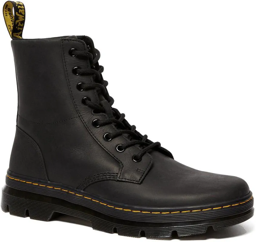 Dr. Martens Combs Leather Wyoming Hi Top Black