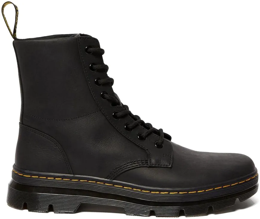 Dr. Martens Combs Leather Wyoming Hi Top Black