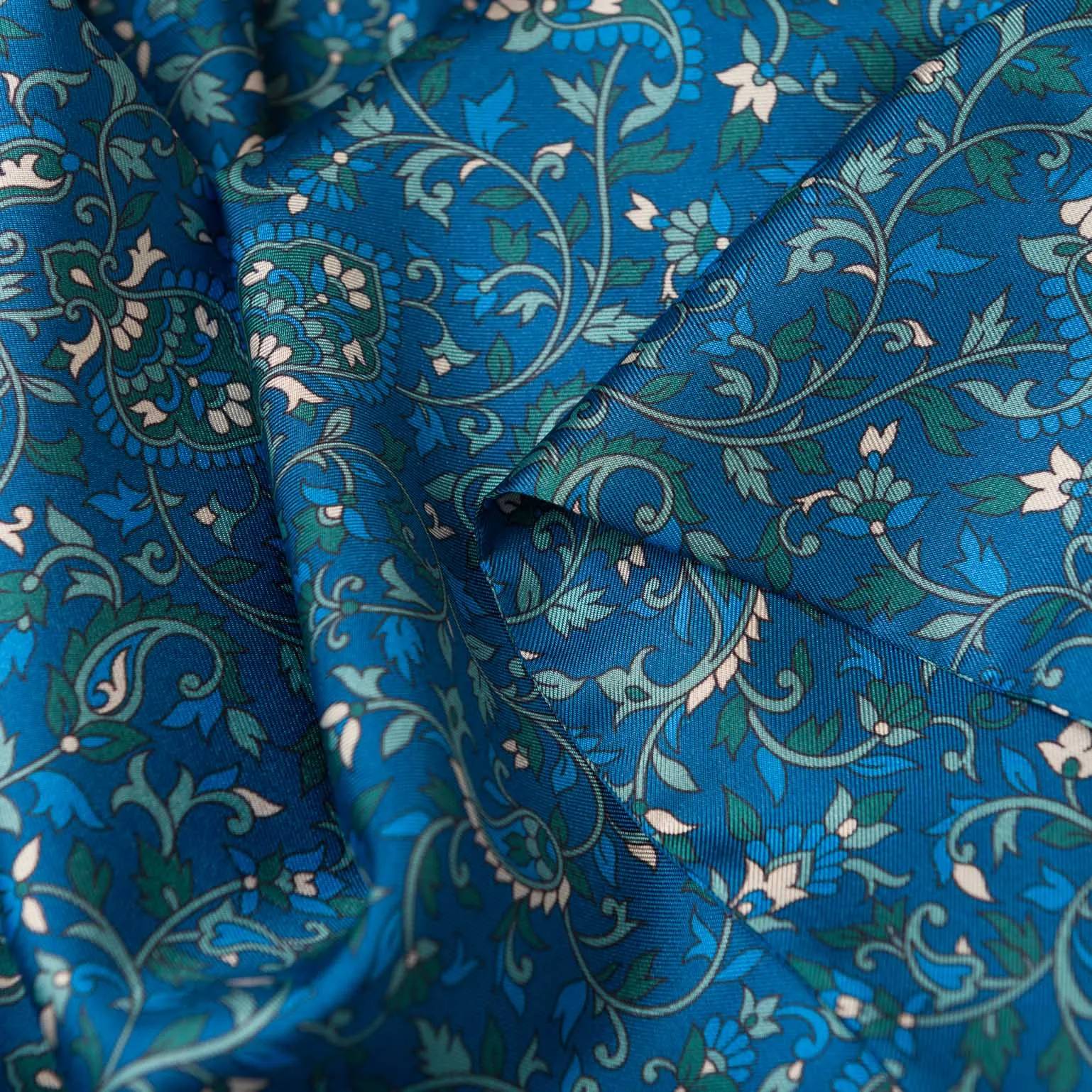 Elba - Silk Scarf - Blue