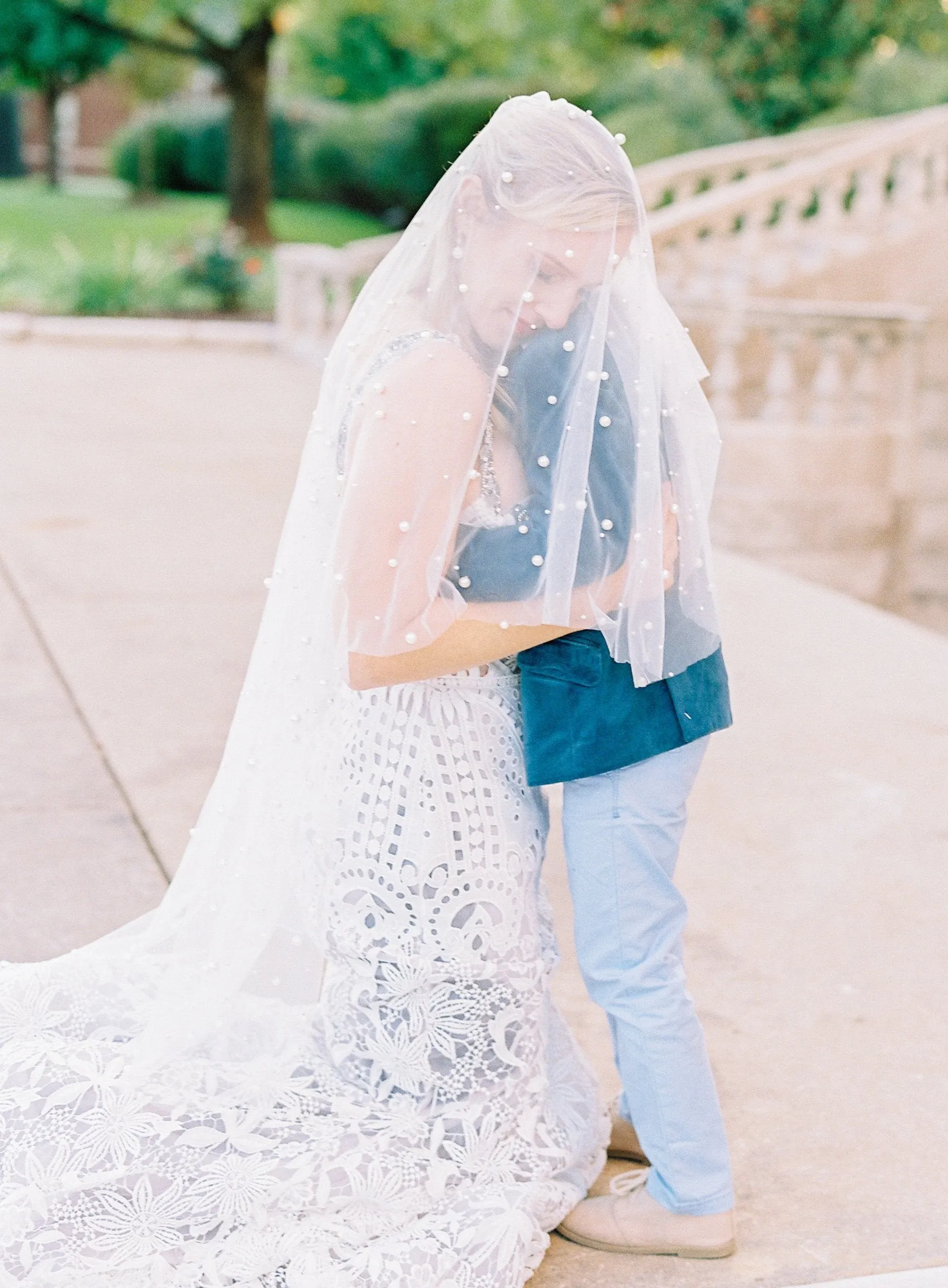 EMMA Pearled 1 Layer Veil