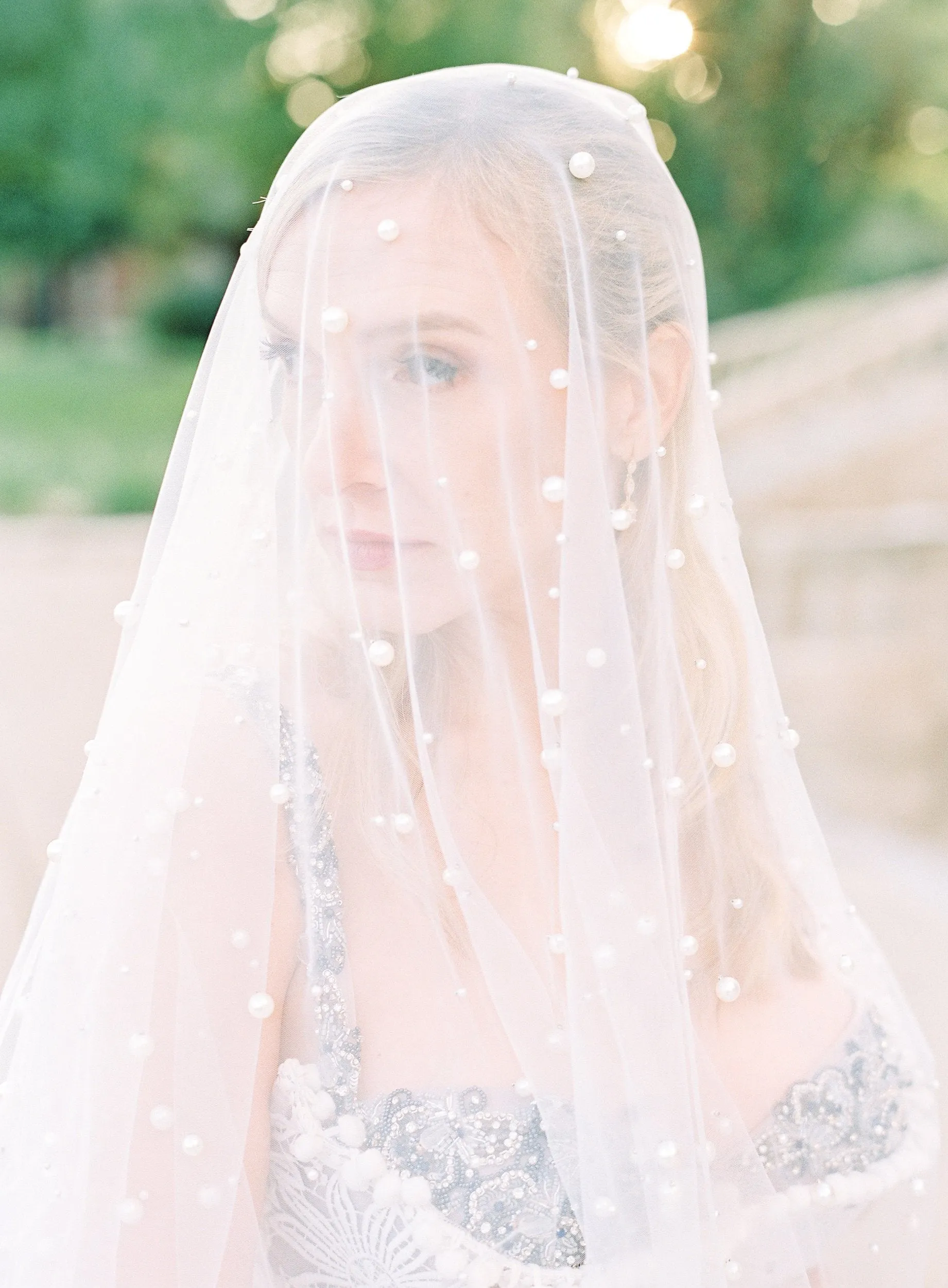 EMMA Pearled 1 Layer Veil