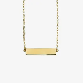 Engravable Bar Necklace