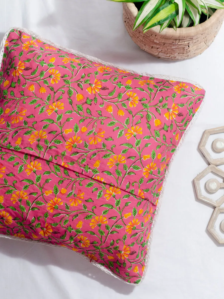 Flora Embroidered Cushion Cover