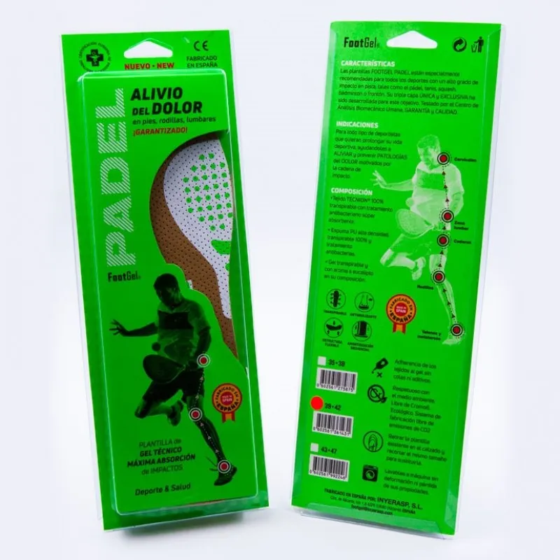 FootGel Padel Thick & Comfy Cushioning insoles for Shoes