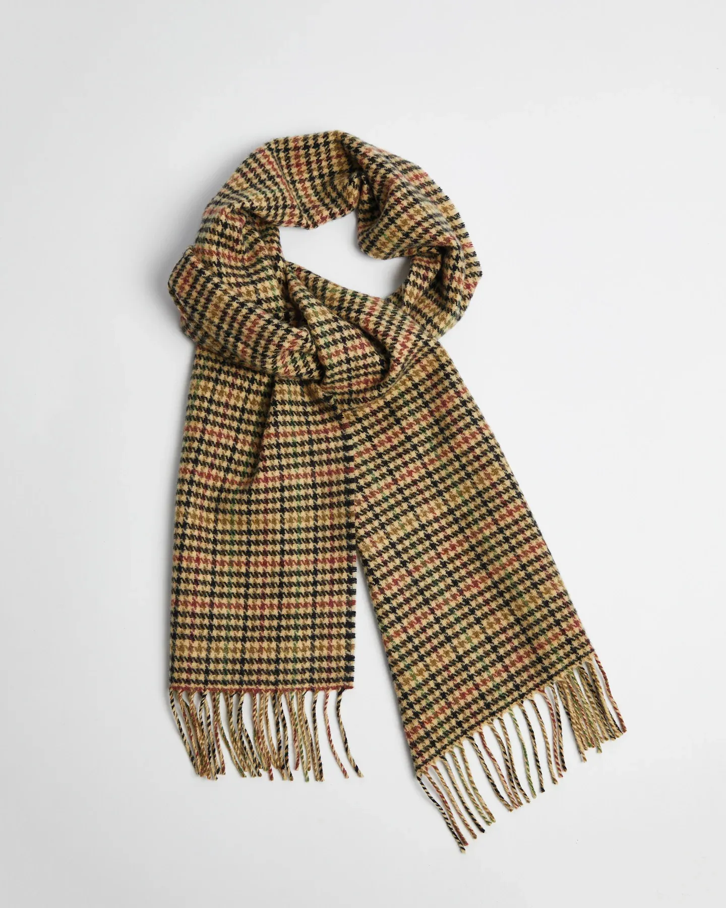 Foxford Modern Houndstooth Lambswool Scarf