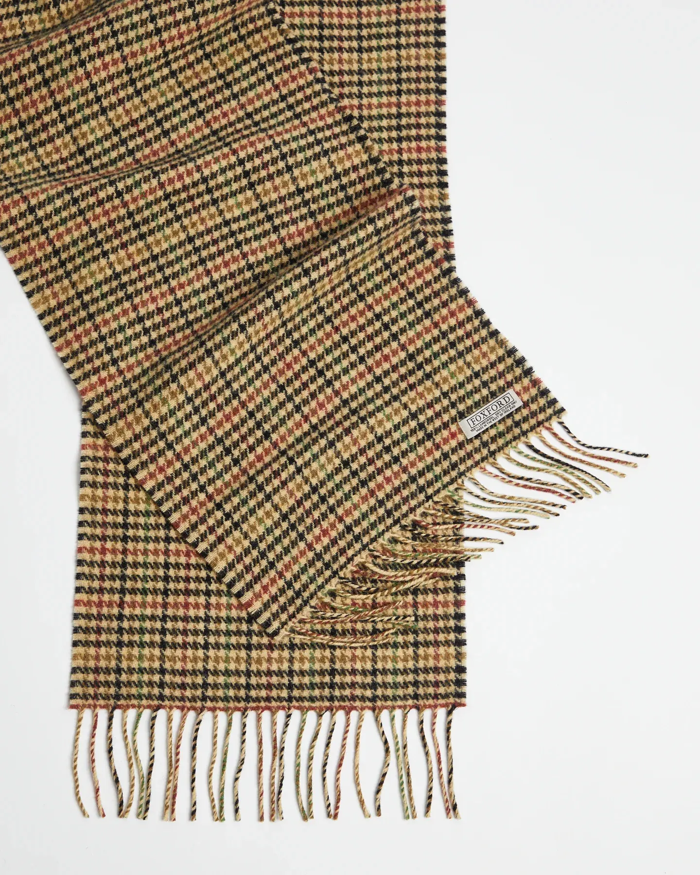 Foxford Modern Houndstooth Lambswool Scarf