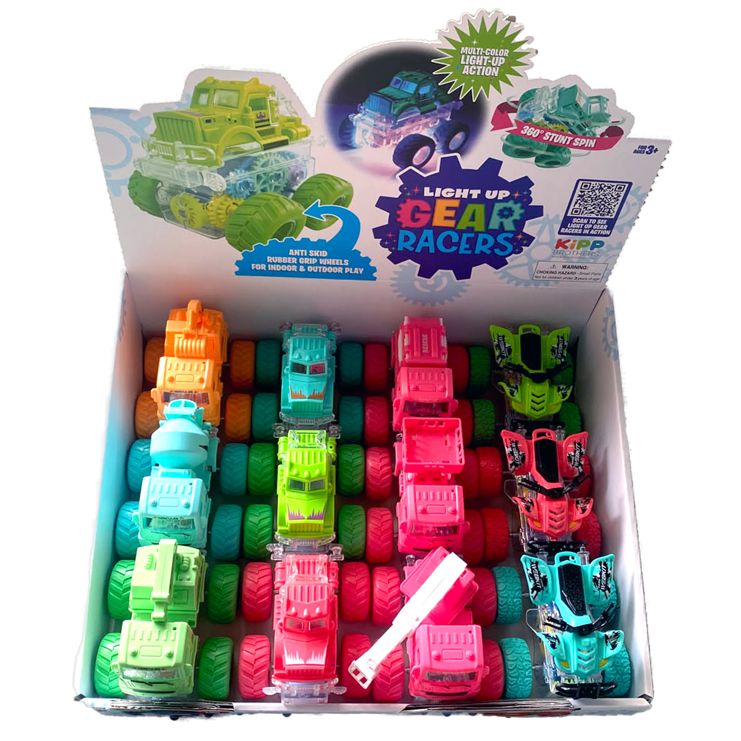 Friction Toy Car Light Up Assortment - 12 Pieces Per Display 23745