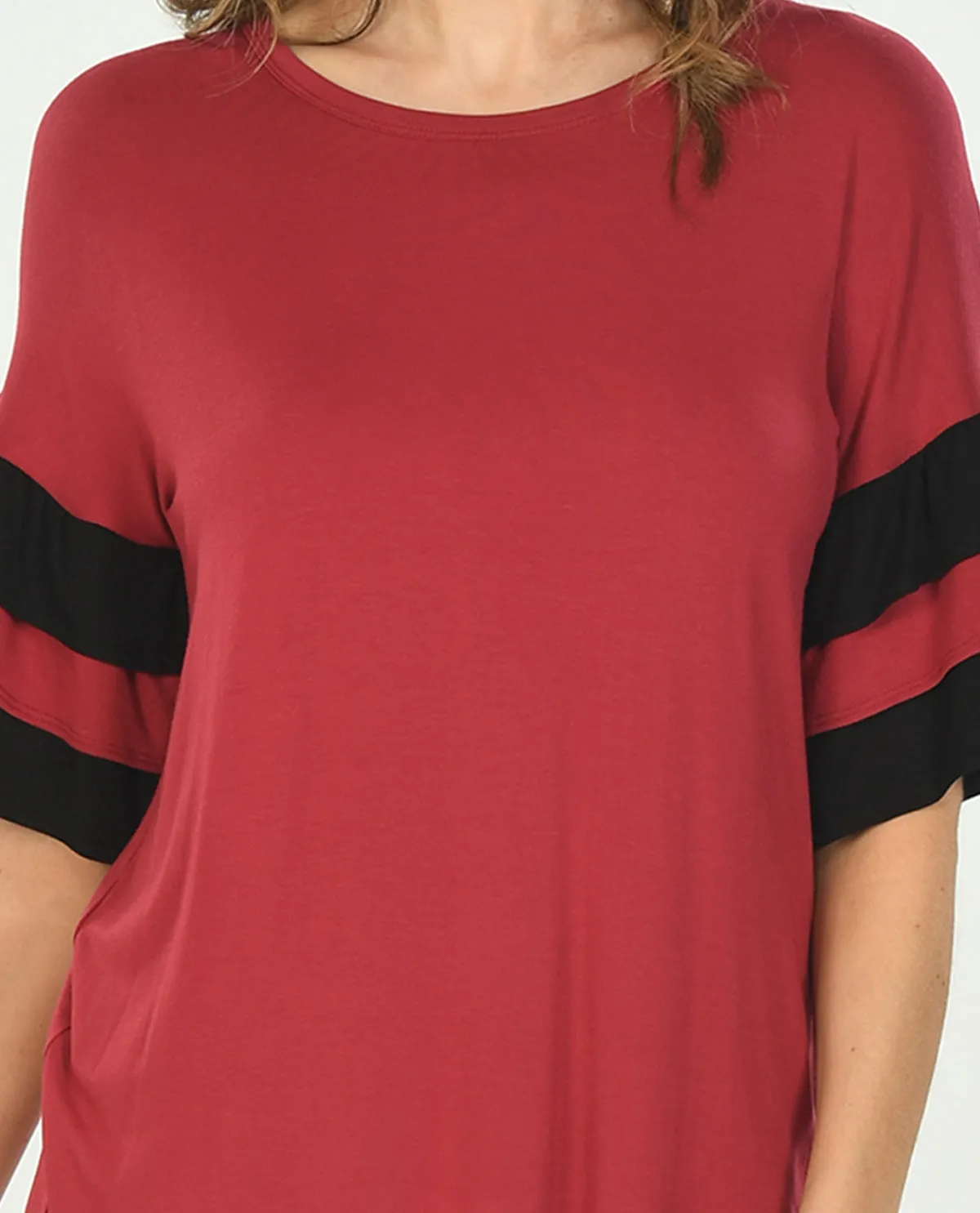 Game Day Top with Ruffle Sleeve