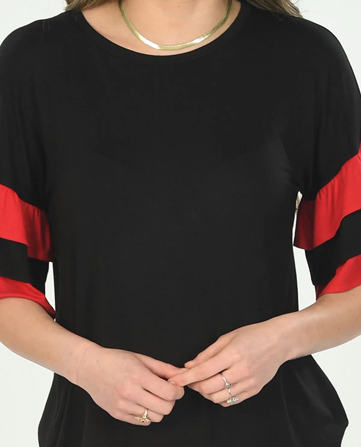 Game Day Top with Ruffle Sleeve