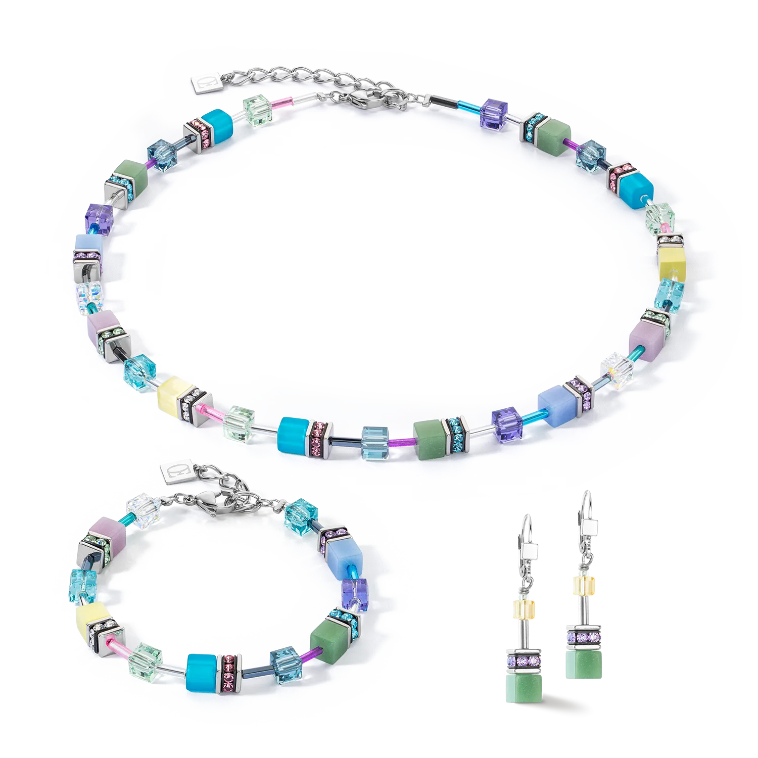 GeoCUBE® Iconic bracelet silver-ice pastels