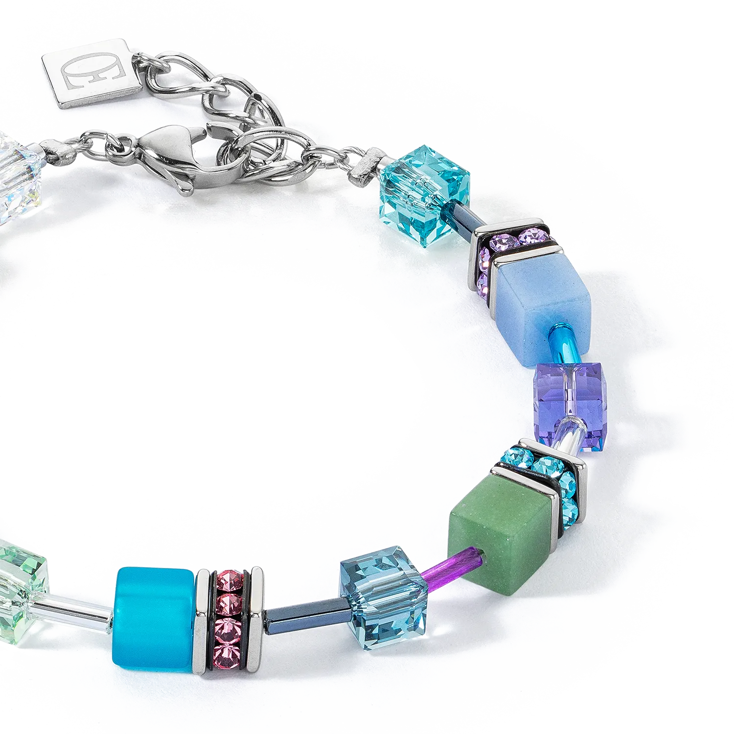 GeoCUBE® Iconic bracelet silver-ice pastels