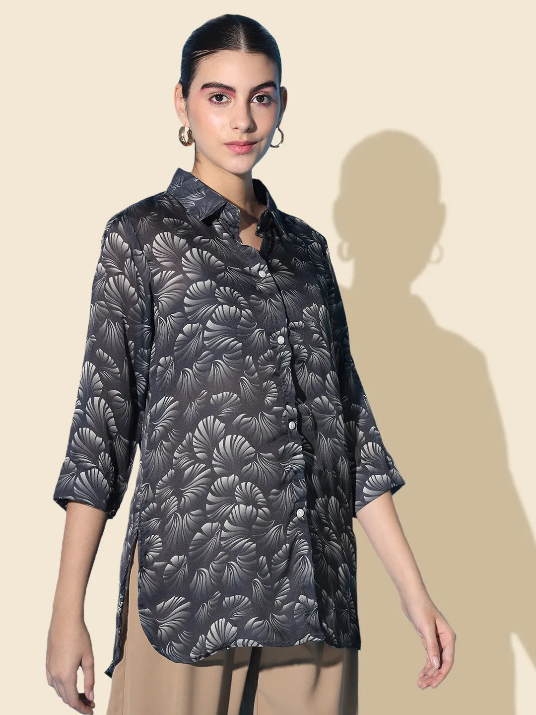 Georgette Satin Printed Shirt