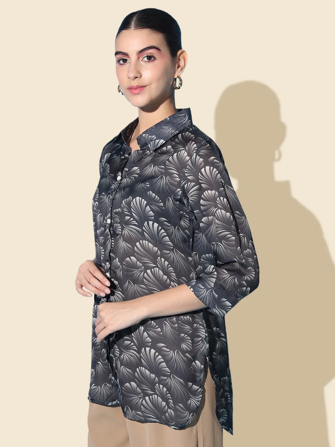 Georgette Satin Printed Shirt