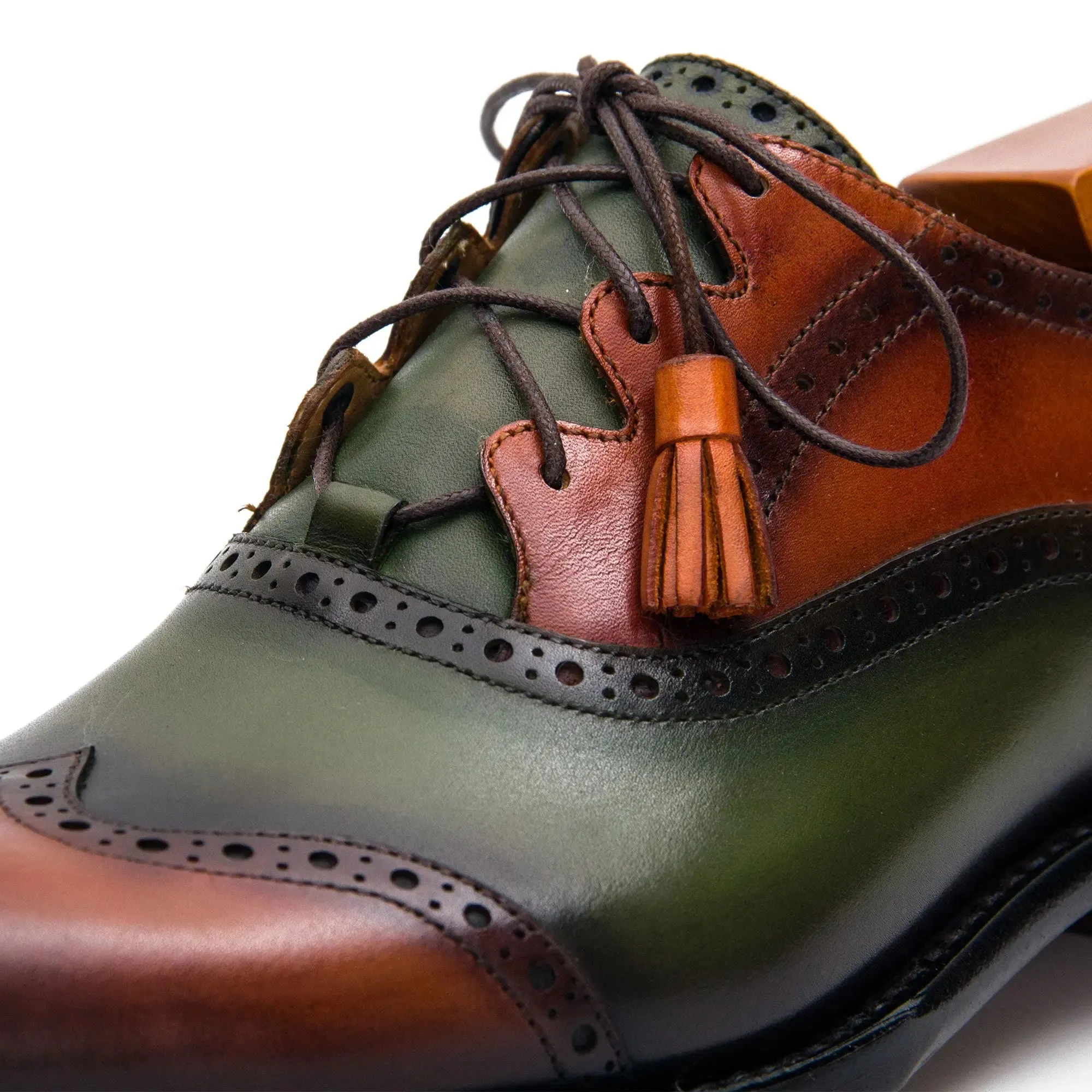 Goodyear Handmade multicolor leather oxford