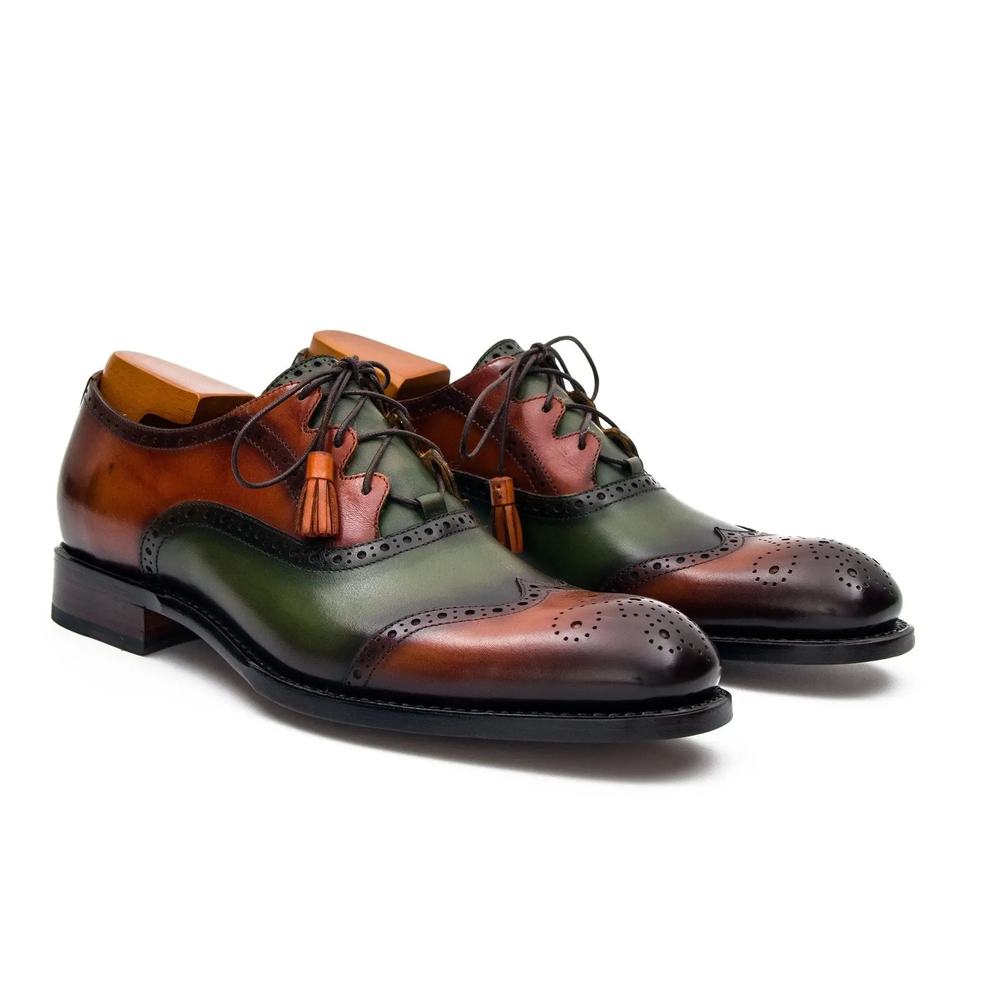 Goodyear Handmade multicolor leather oxford