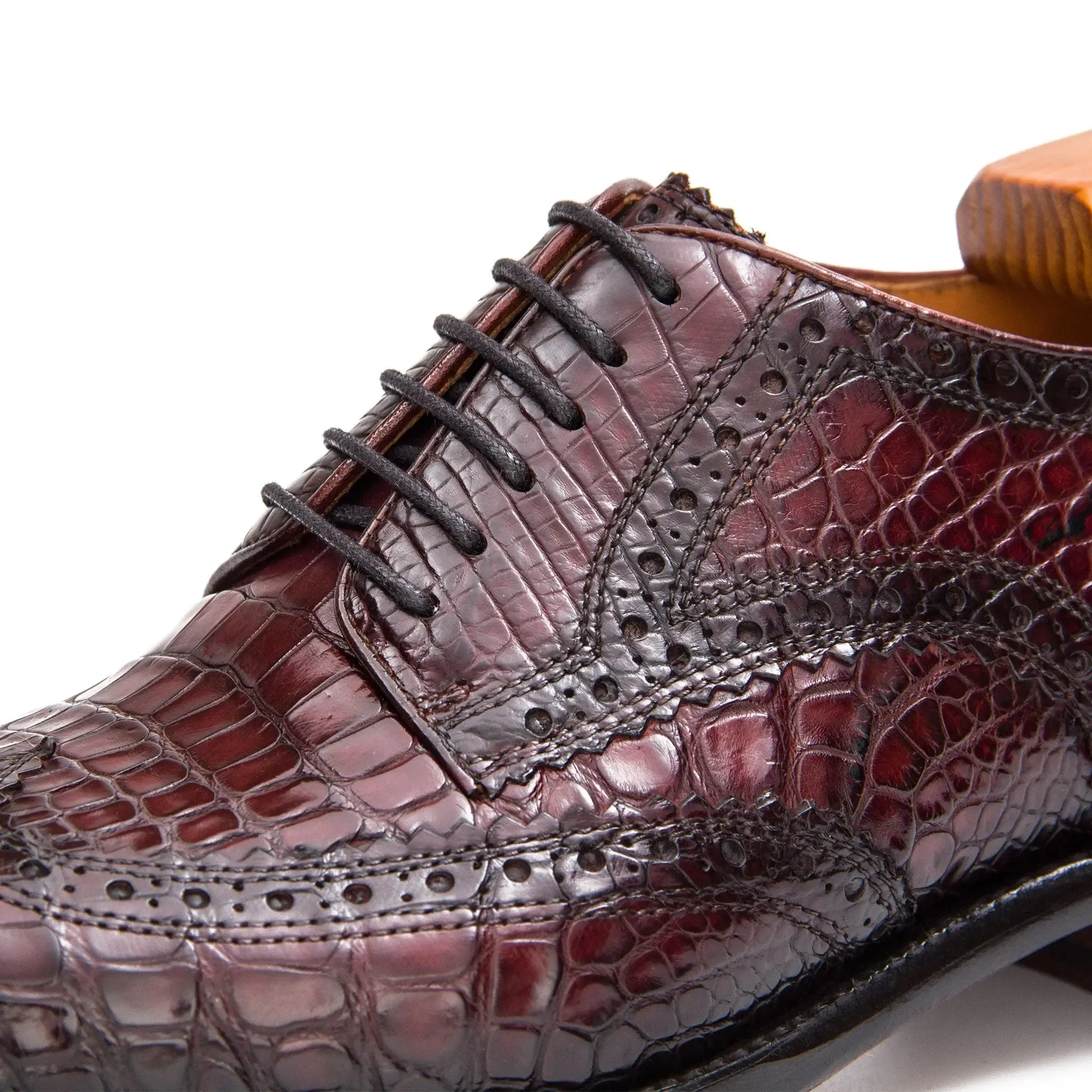 Goodyear Nile Crocodile Leather Derby Shoes