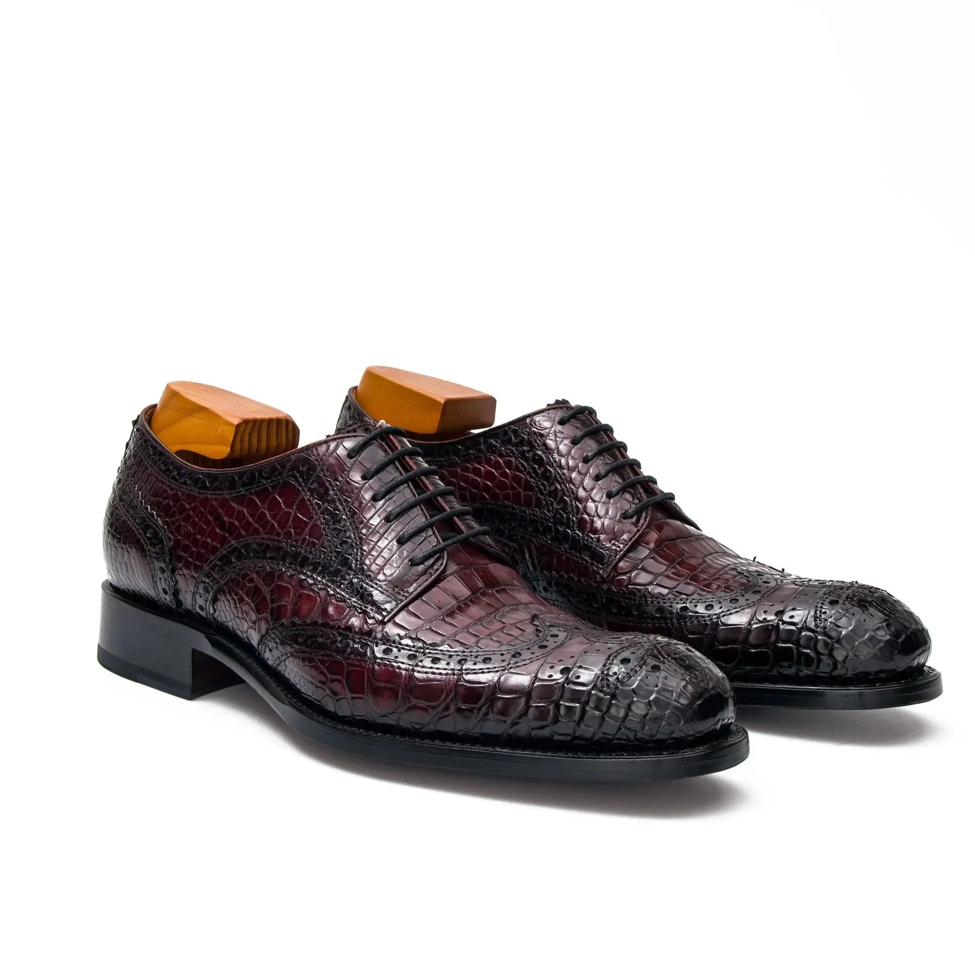 Goodyear Nile Crocodile Leather Derby Shoes