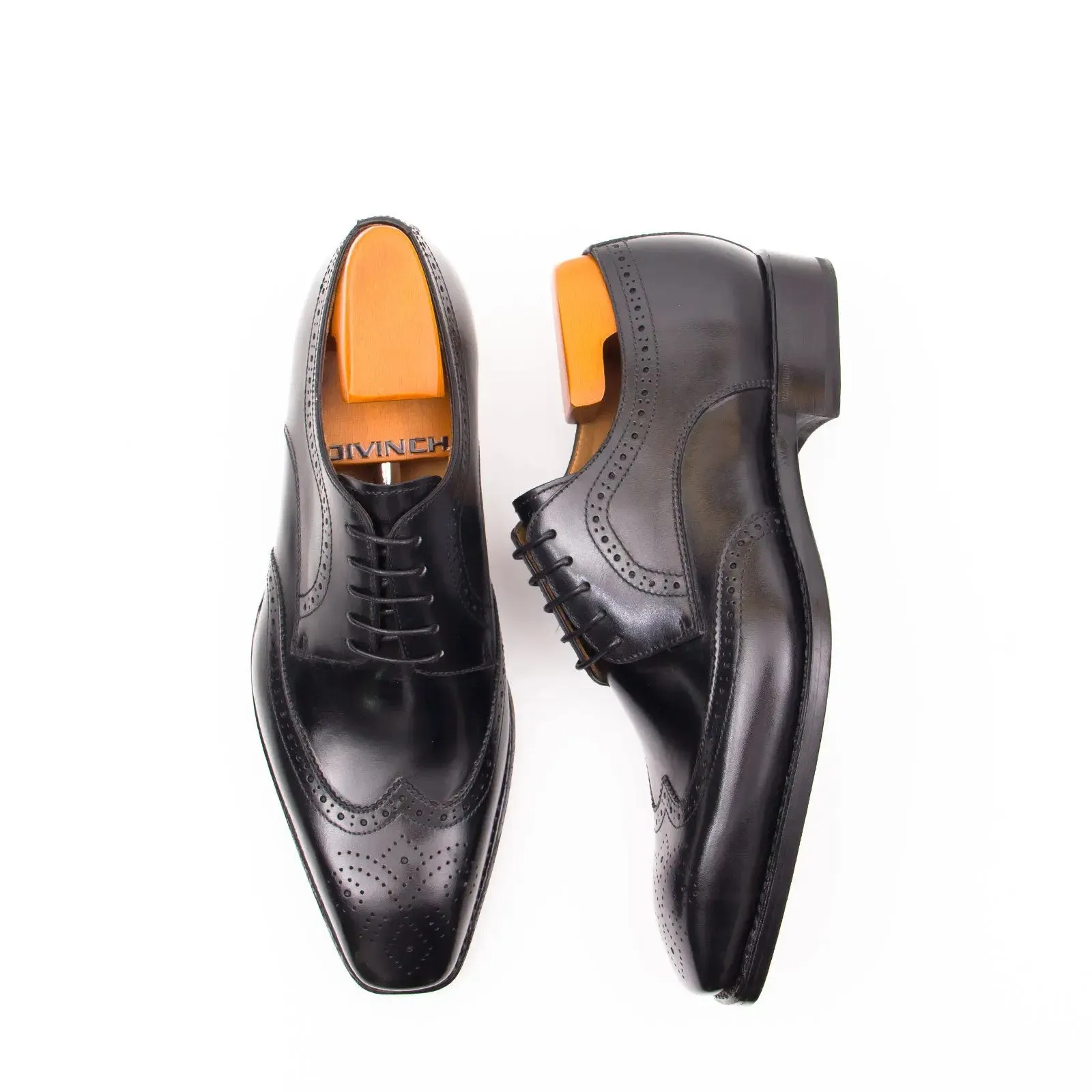 Goodyear welt derby shoes Brogue style