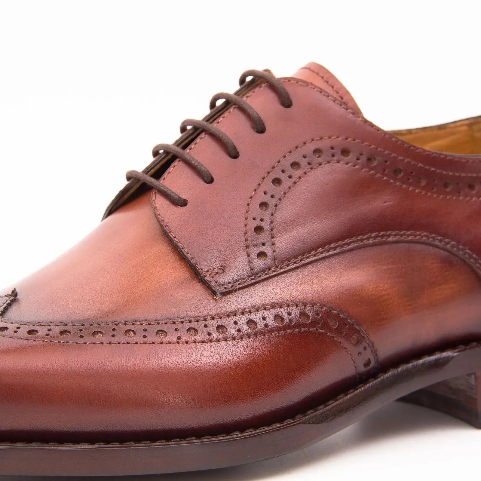 Goodyear welt derby shoes Brogue style