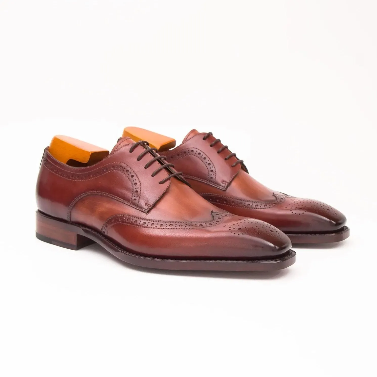 Goodyear welt derby shoes Brogue style