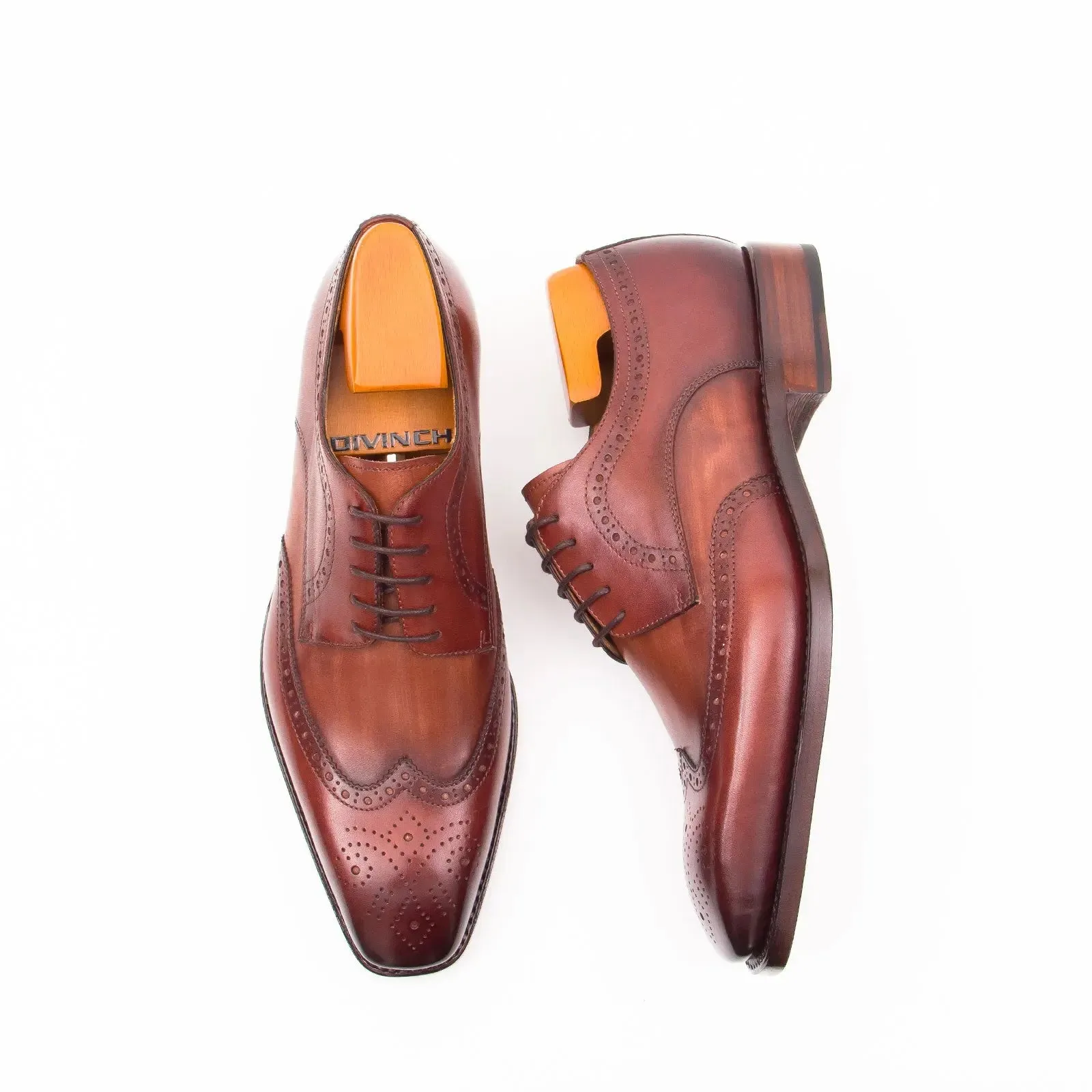 Goodyear welt derby shoes Brogue style