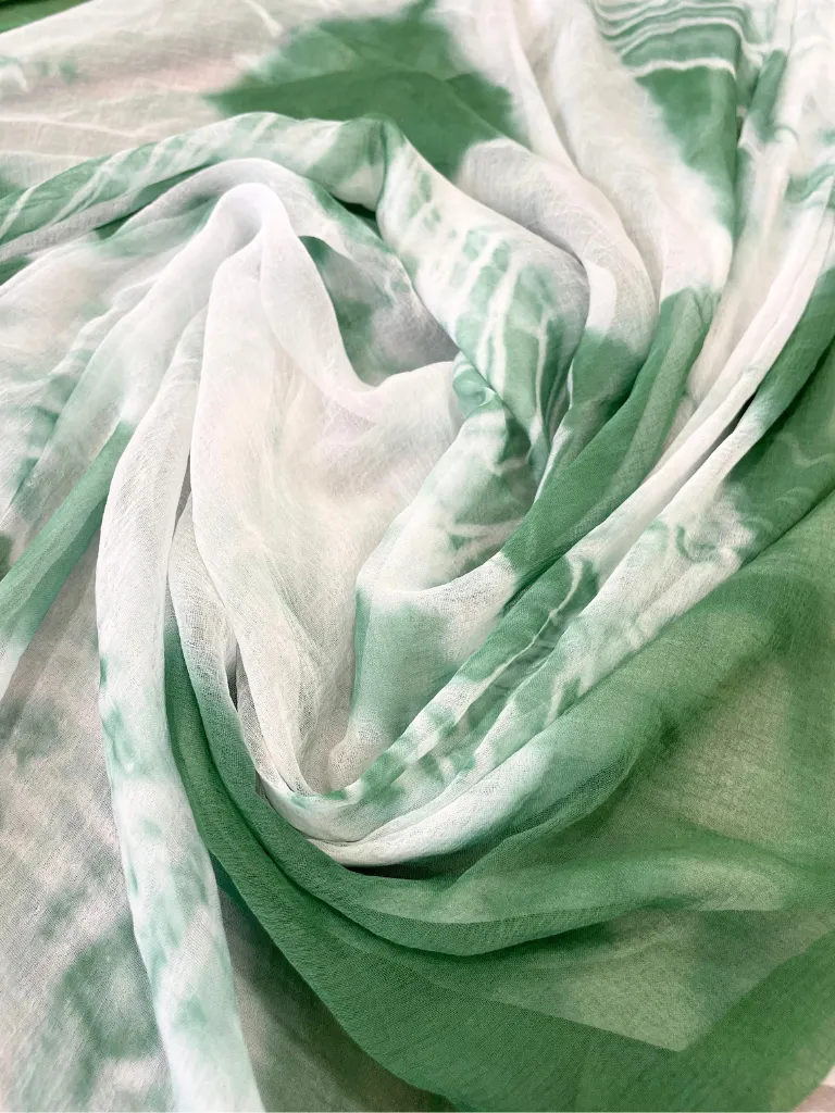 Green Chiffon Tie & Dye Dupatta