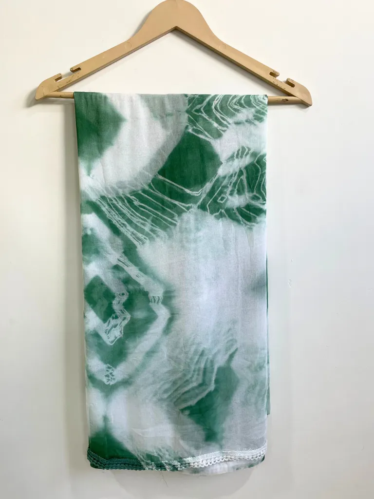 Green Chiffon Tie & Dye Dupatta