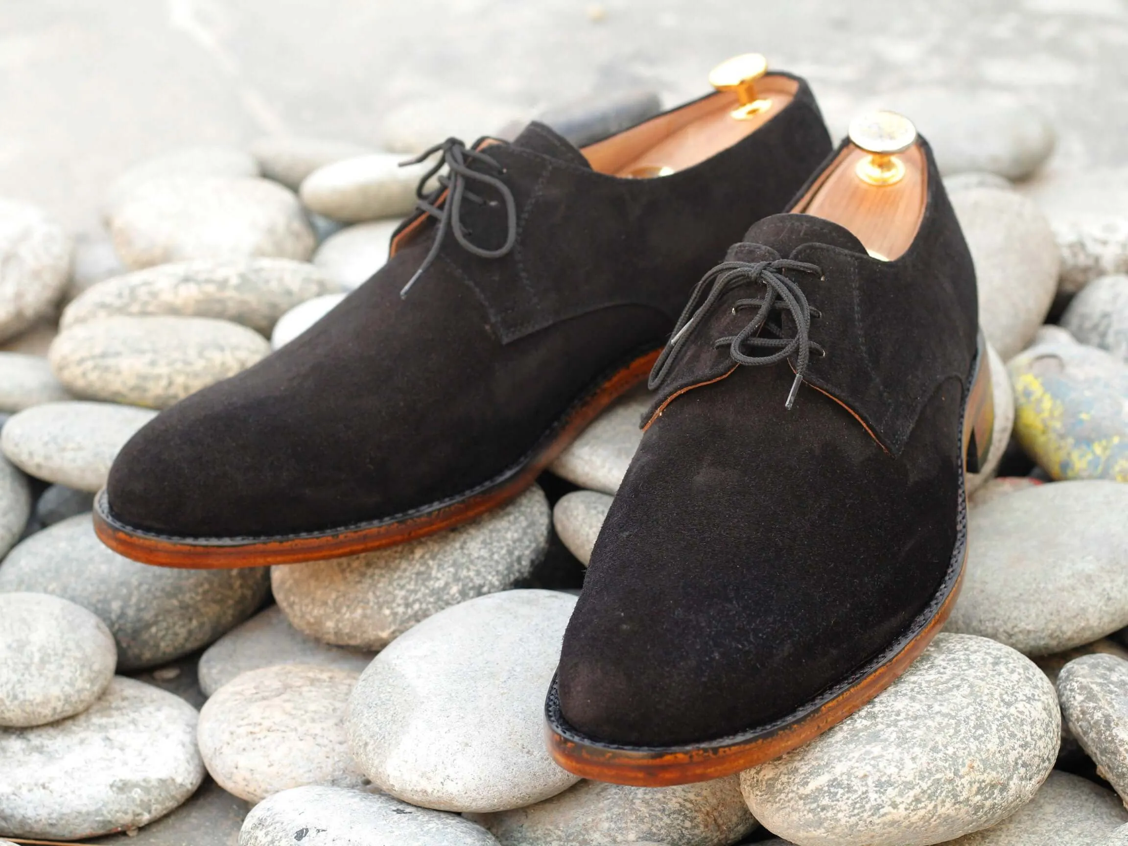 Handmade Men's Black Suede Derby Lace Up Shoes, Men Designer Dress Formal Luxury Shoes