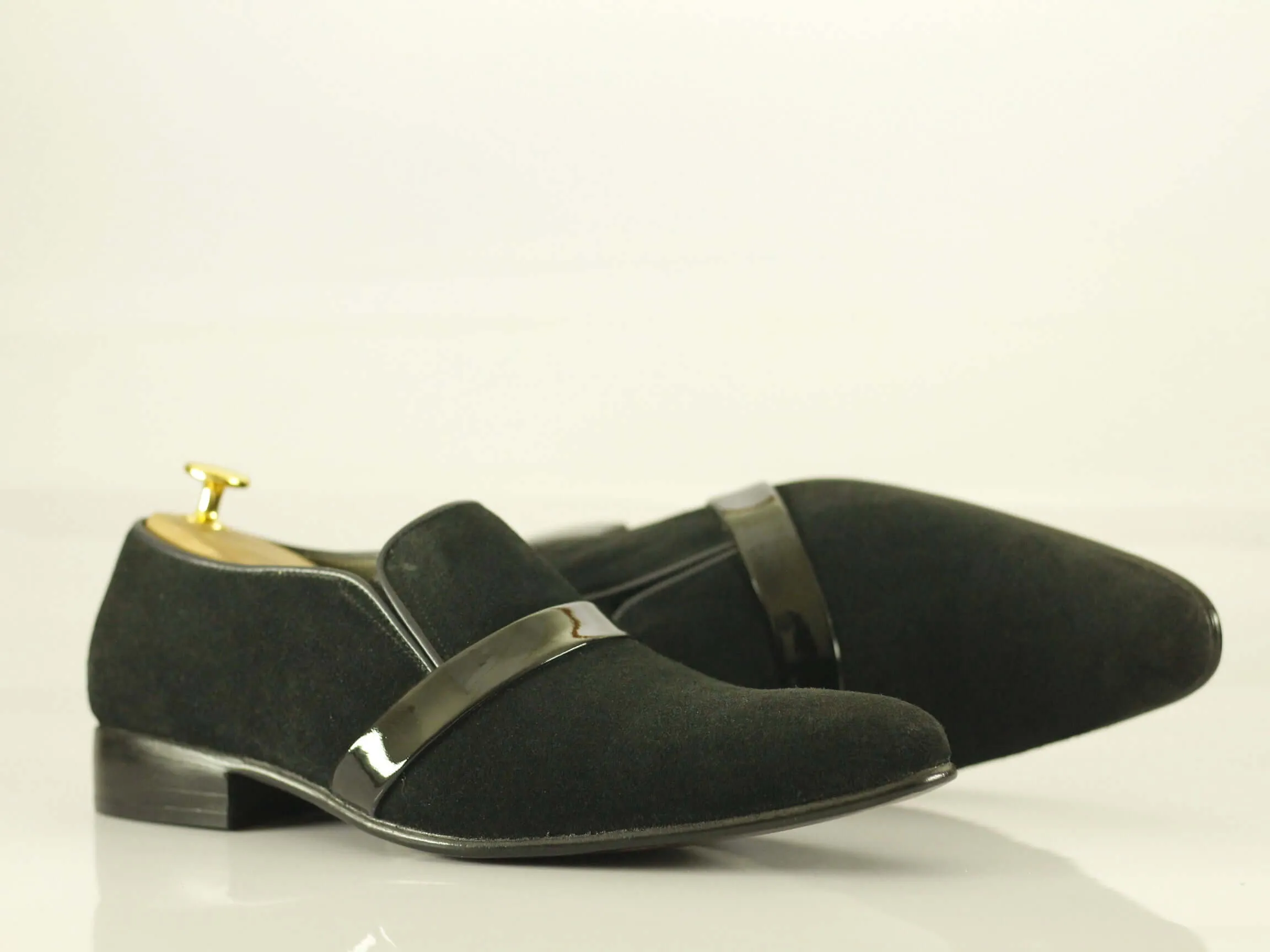 Handmade Men's Black Suede Loafers, Men Designer Shoes, Men Dress Formal Luxury Shoes