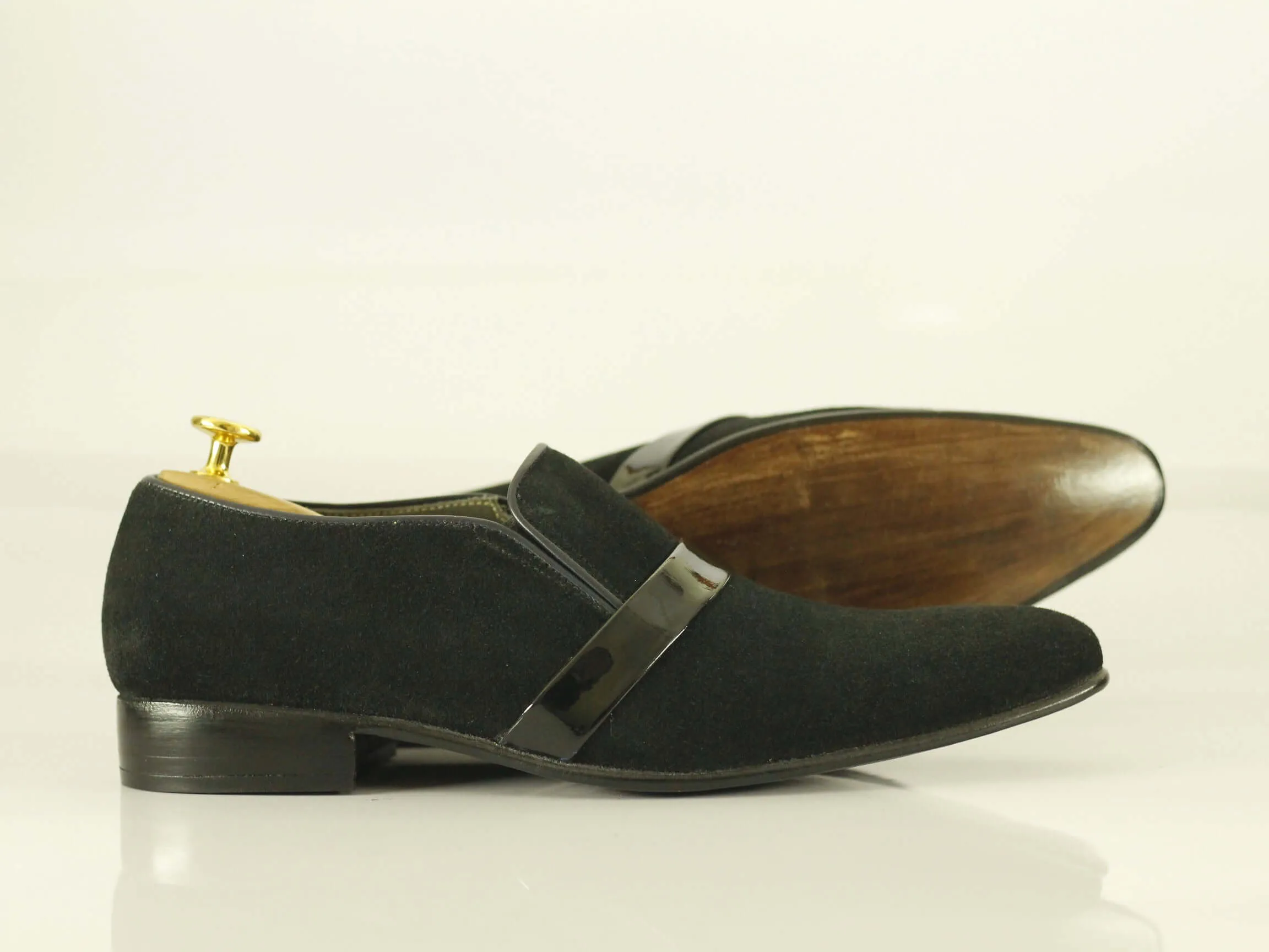 Handmade Men's Black Suede Loafers, Men Designer Shoes, Men Dress Formal Luxury Shoes