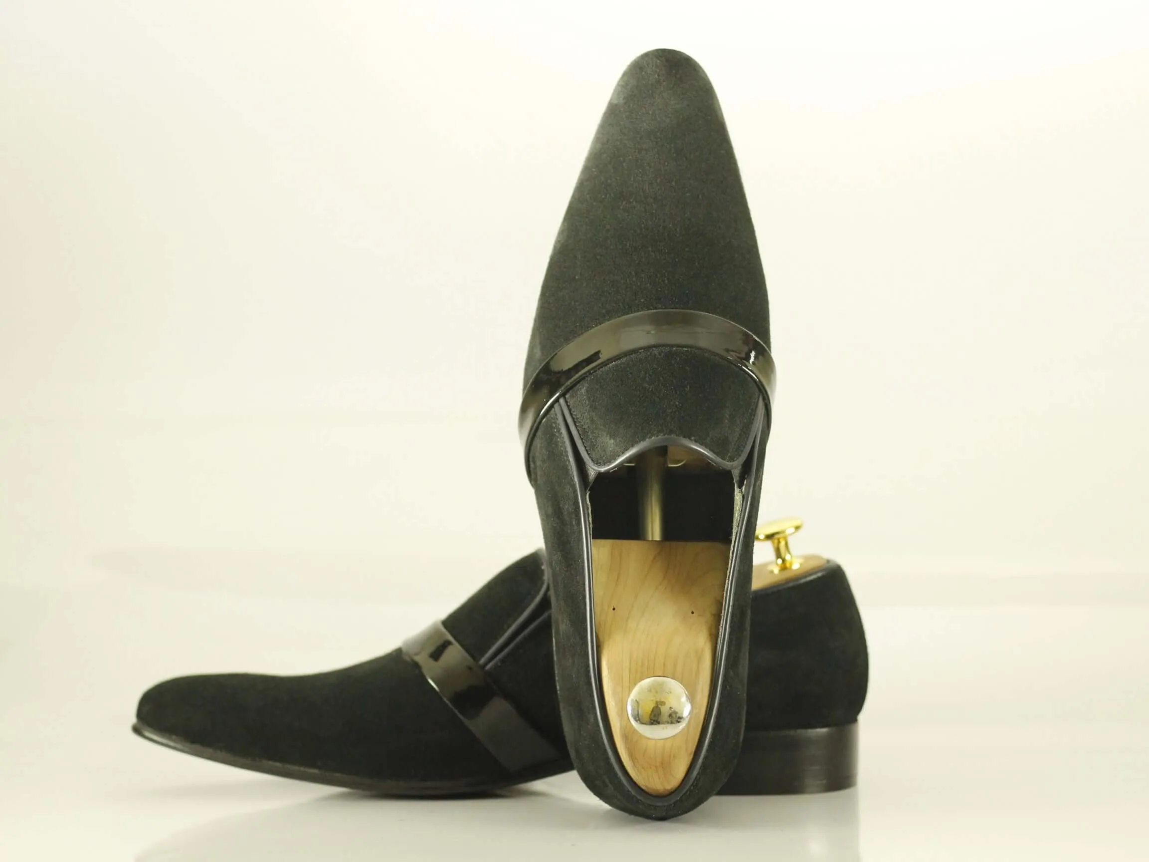 Handmade Men's Black Suede Loafers, Men Designer Shoes, Men Dress Formal Luxury Shoes