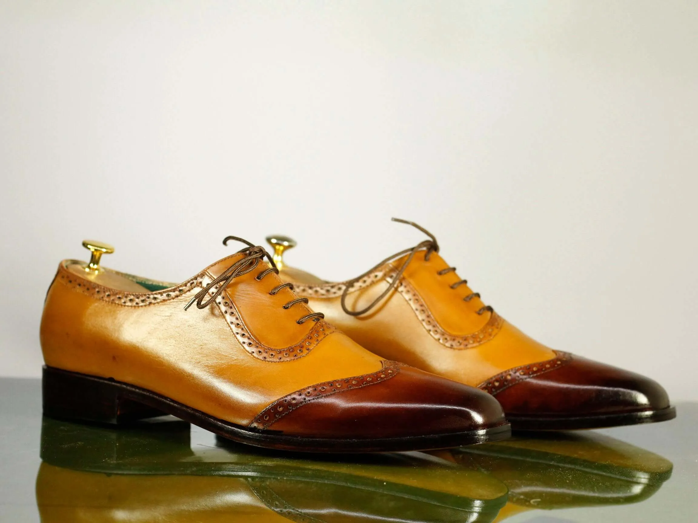 Handmade Men's Tan Brown Wing Tip Leather Lace Up Shoes, Men Designer Dress Formal Luxury Shoes