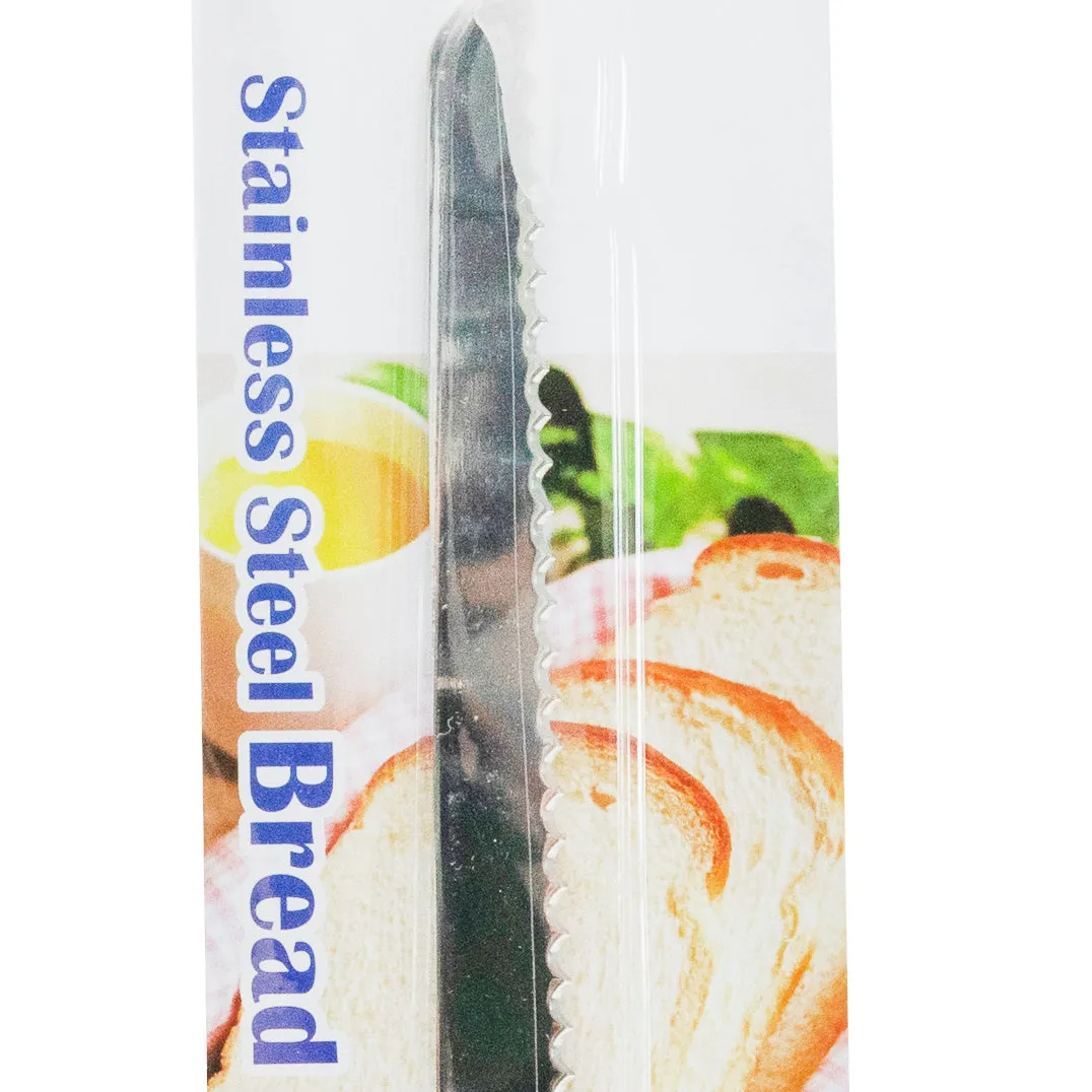 Happy Bread Life Stainless Steel Bread Knife with Wood Handle