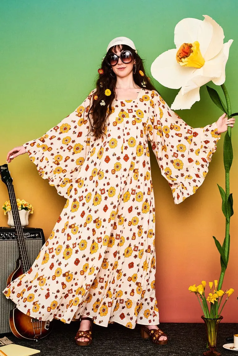 Here Comes The Sun Flared Sleeve Maxi Dress - UK18 - SSA412