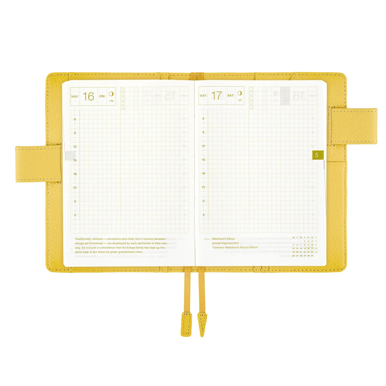 Hobonichi Techo Cover Original A6 -  Leather: Brilliant Yellow