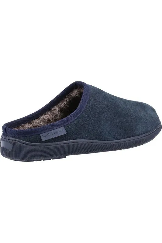 Hush puppies Ashton mens slippers in Navy