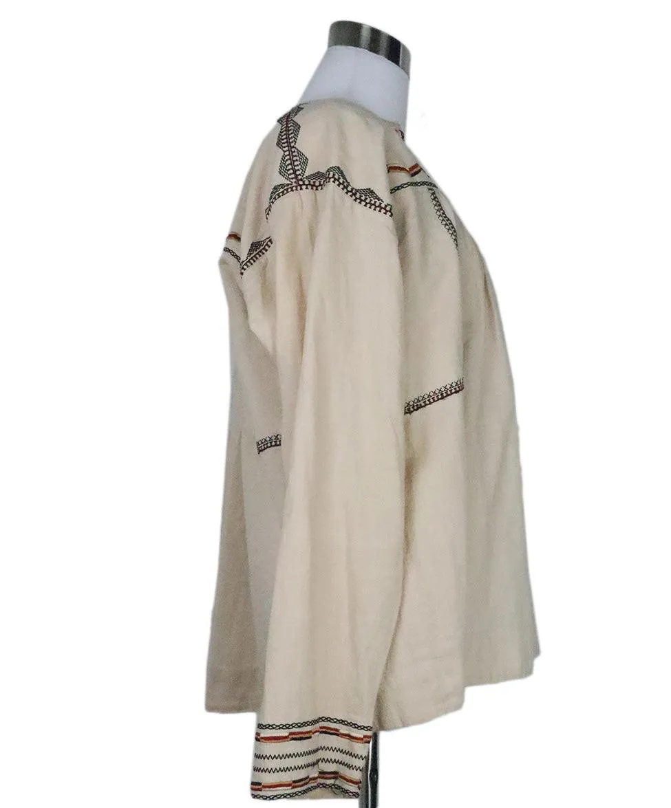 Isabel Marant Beige Embroidered Blouse sz 6