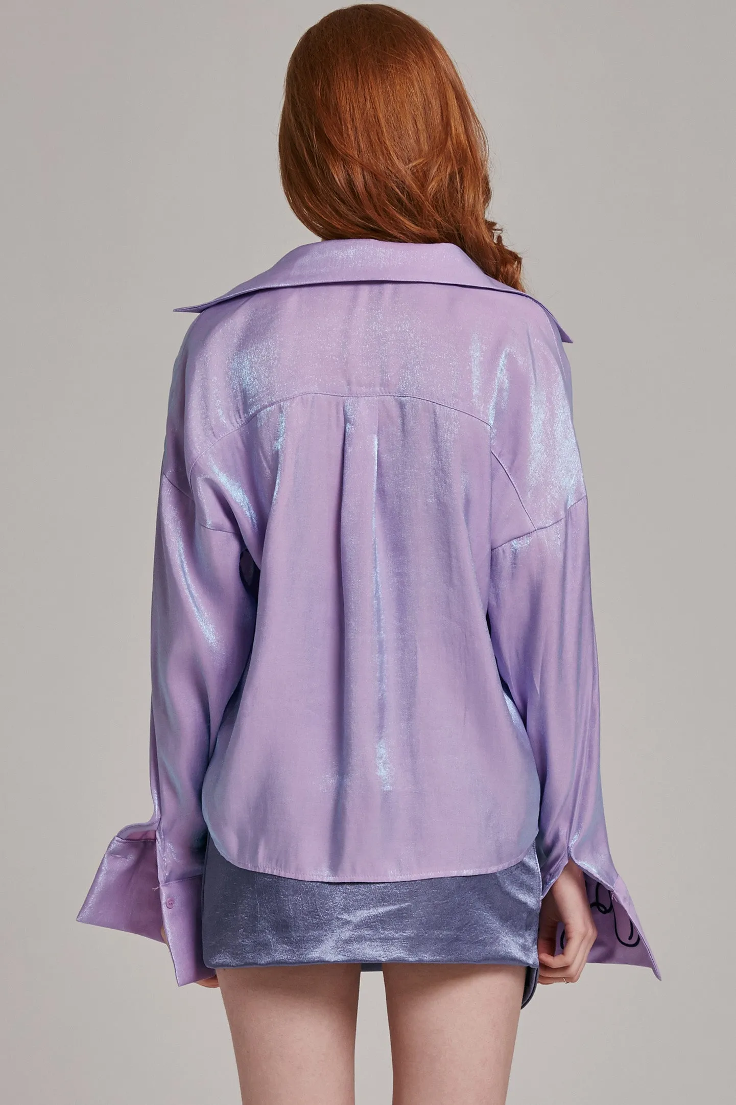 Jacqueline Iridescent Button-up Blouse