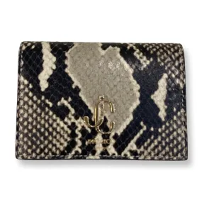 Jimmy Choo Martina Cardholder Card Case Wallet Snake Print Calf Leather