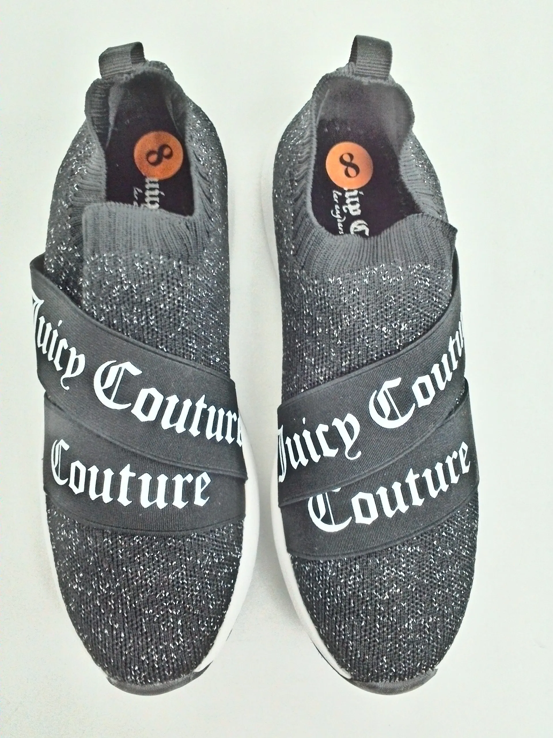 Juicy Couture Women's Annouce Black/Shiny Sneaker Size 8 M