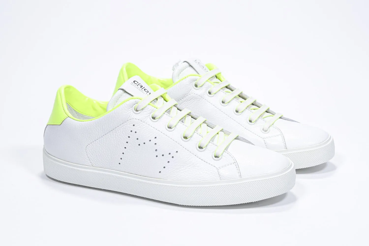 LC06 | Neon Yellow & White - Low Top - Women