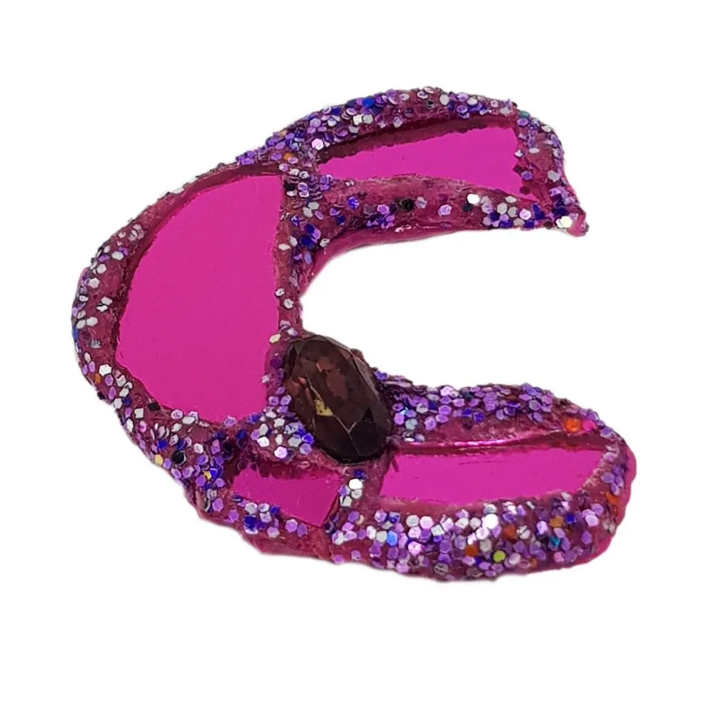 LETTER C -  PURPLE BROOCH