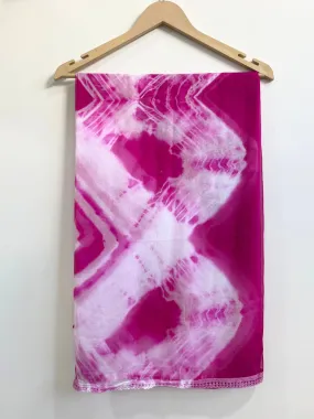 Magenta  Chiffon Tie & Dye Dupatta