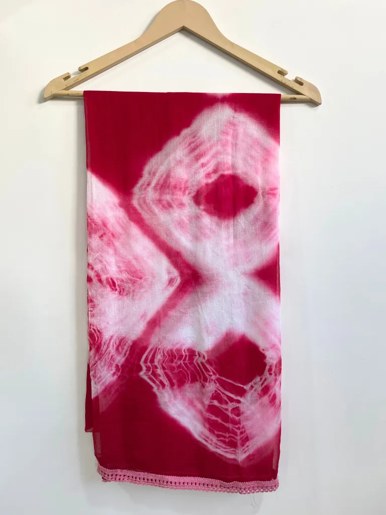 Marron Chiffon Tie & Dye Dupatta