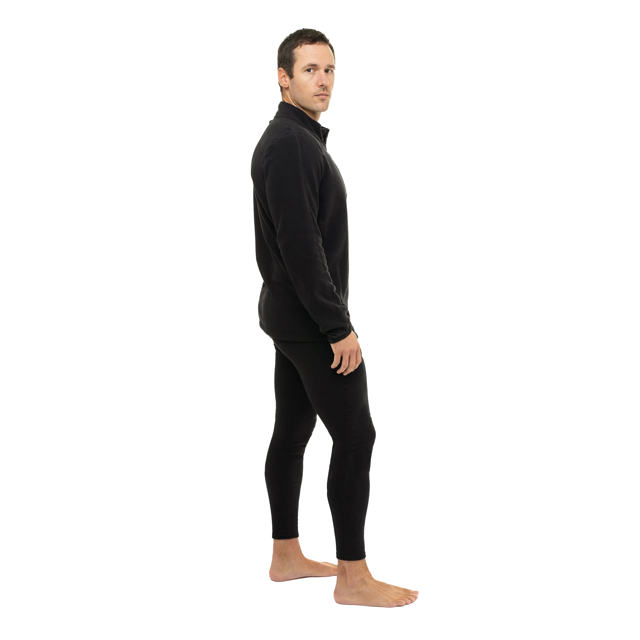 Men's La Montaña Fleece Zip T - Black/Black