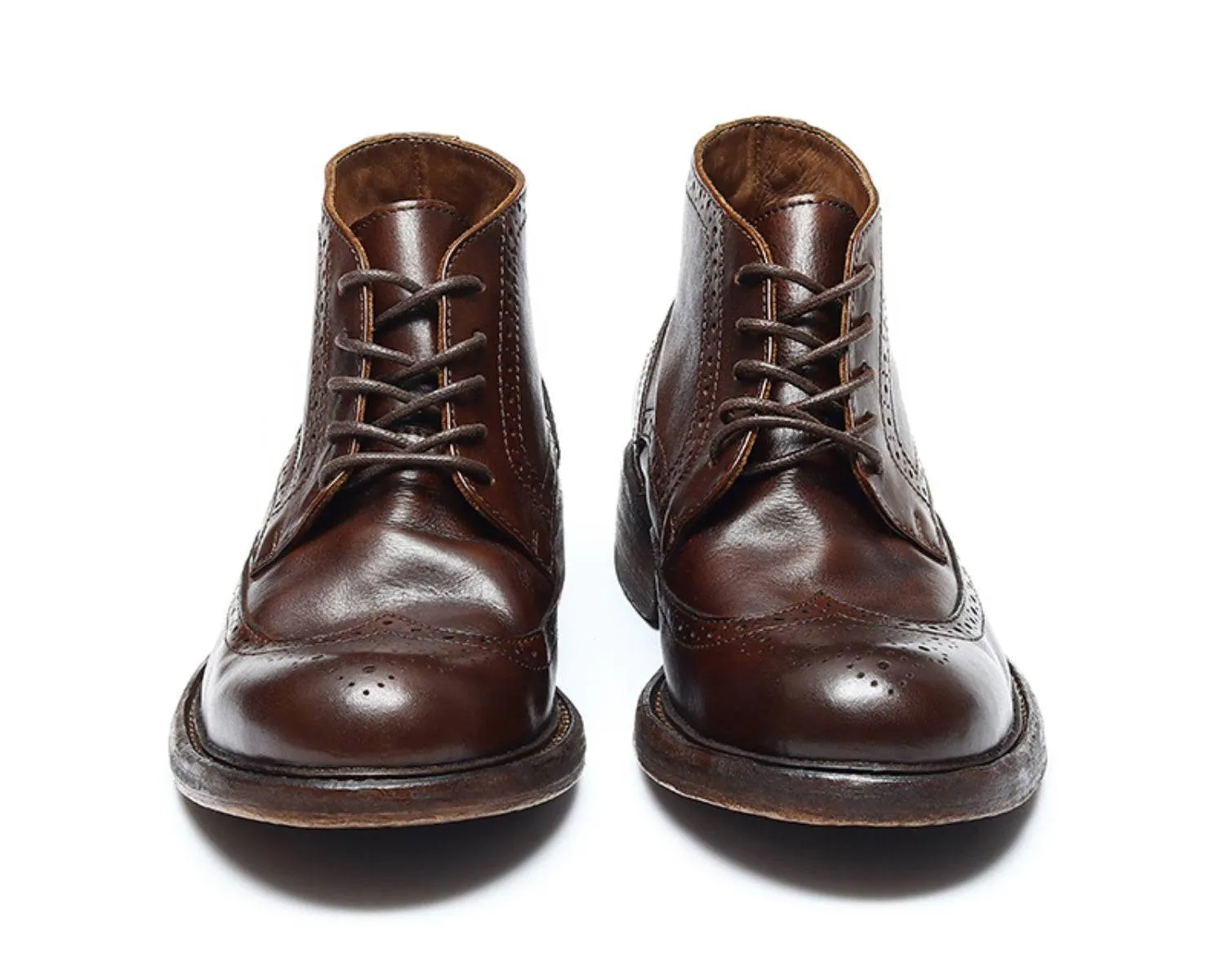 Men's Leather Marten Boots - Goodyear Welt, Lace-Up, Durable Skin Boots