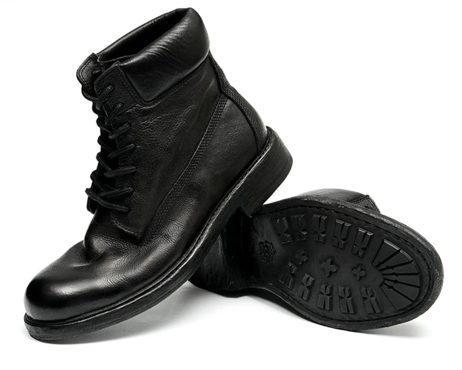 Men's Vintage-Style Leather Boots - Durable Skin Boots for Casual Wear